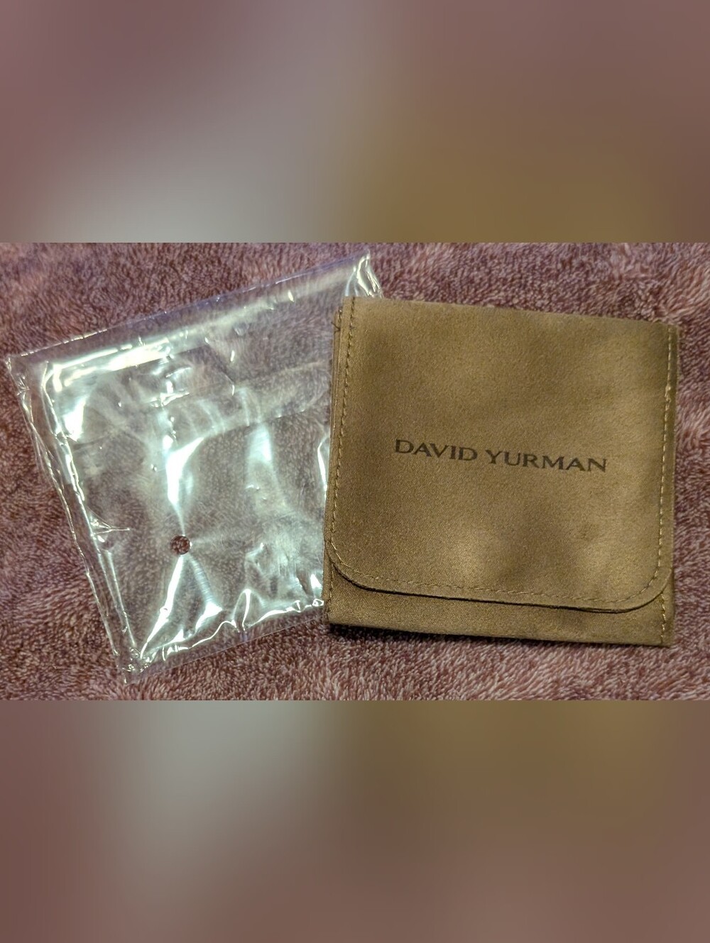 David Yurman Large Jewelry Pouch 4" x 4"  Magnetic Cable Bracelet Albion New